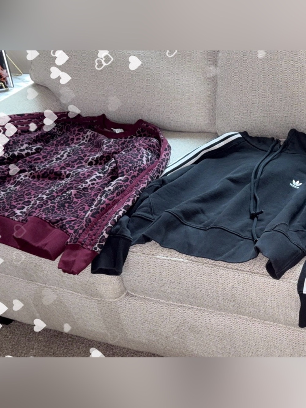 Adidas pullover & cropped hoodie bundle 1X
